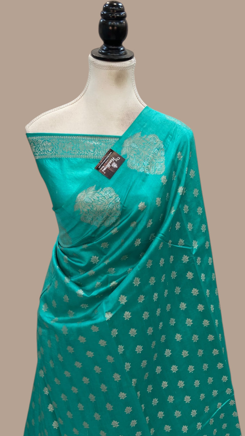 Pure Mango Silk Banarasi Handloom  Saree - The Handlooms