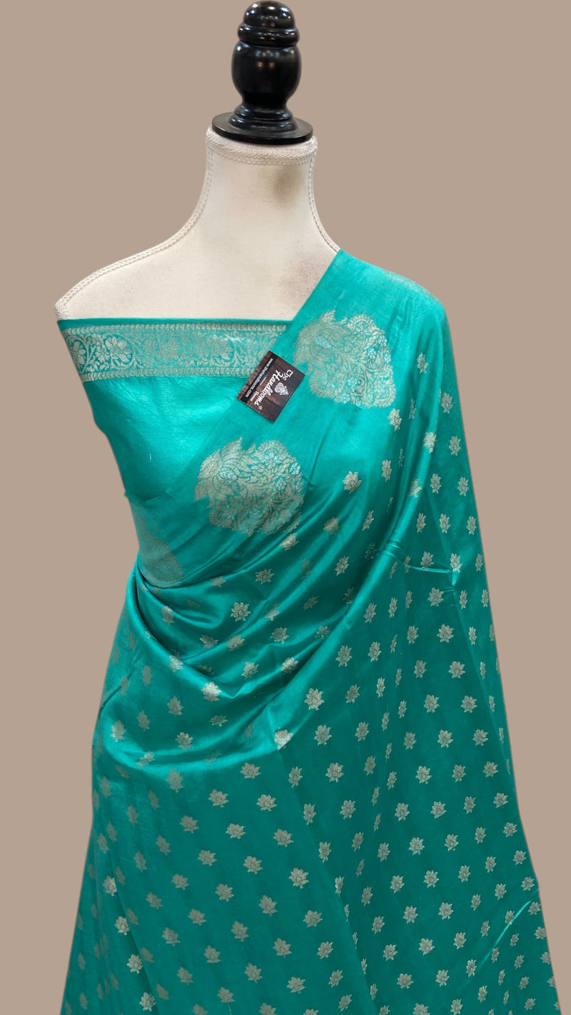 Pure Mango Silk Banarasi Handloom  Saree - The Handlooms