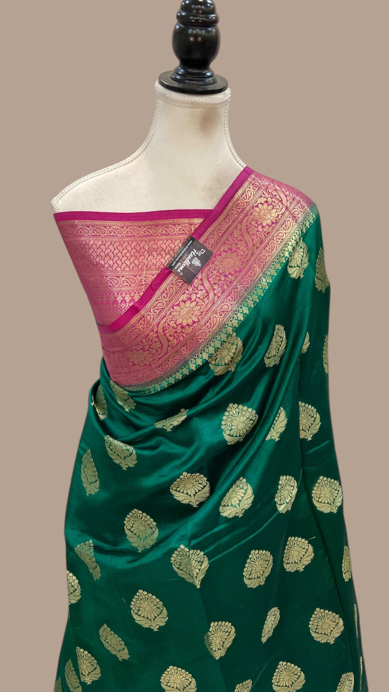 Pure Dupion Silk Banarasi Saree - The Handlooms