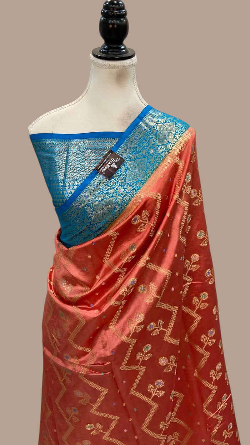 Pure Dupion Silk Banarasi Saree - The Handlooms