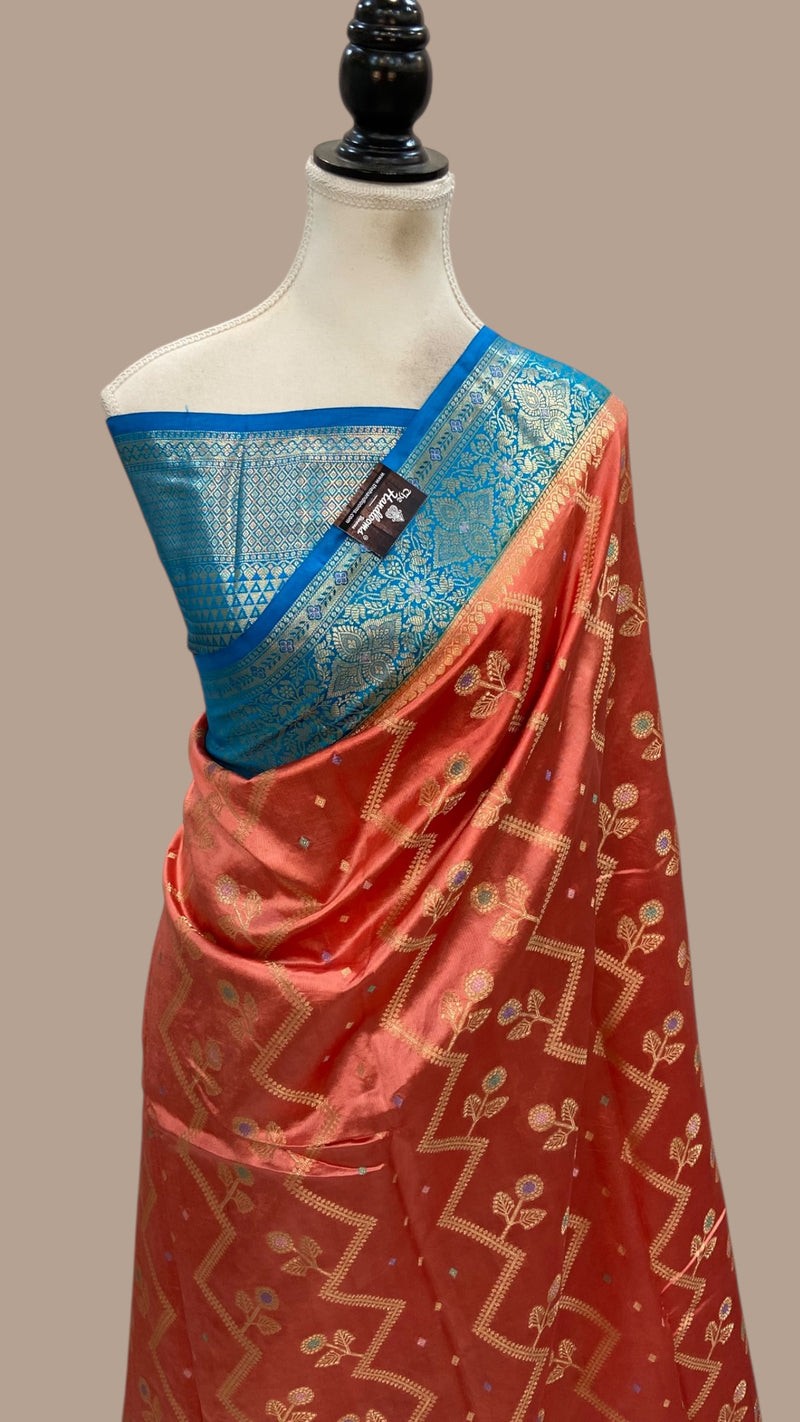Pure Dupion Silk Banarasi Saree - The Handlooms