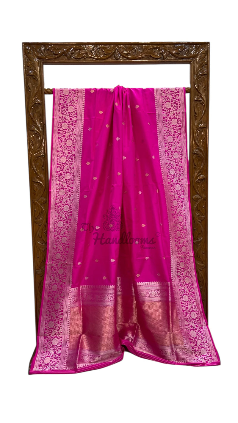 Pure Katan Silk Banarasi Handloom Saree - All Over Kadua Motifs - The Handlooms