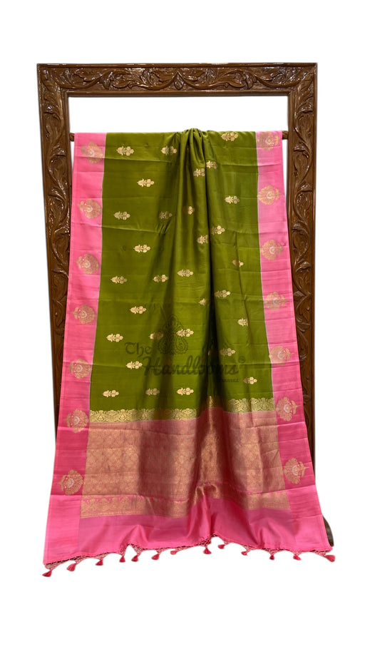 Pure Mango Silk Banarasi Handloom Saree - The Handlooms