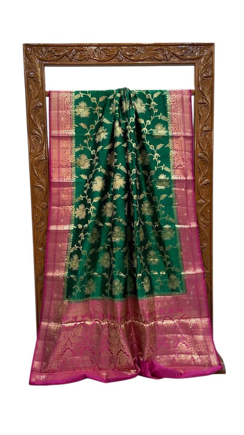 Pure Dupion Silk Banarasi Saree - The Handlooms