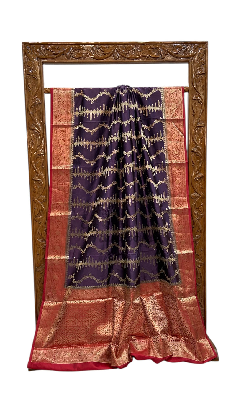 Pure Dupion Silk Banarasi Saree - The Handlooms