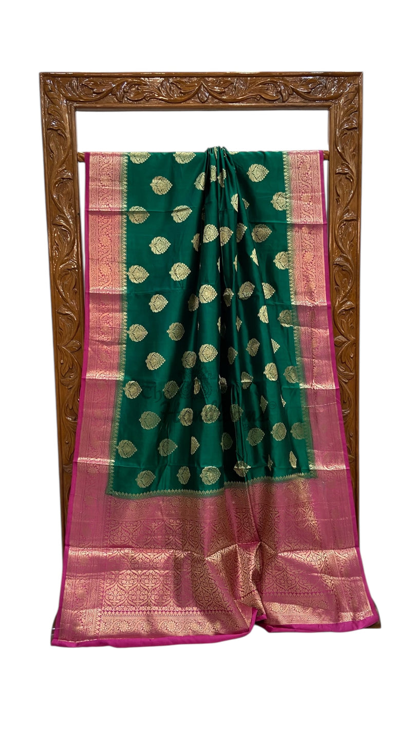 Pure Dupion Silk Banarasi Saree - The Handlooms