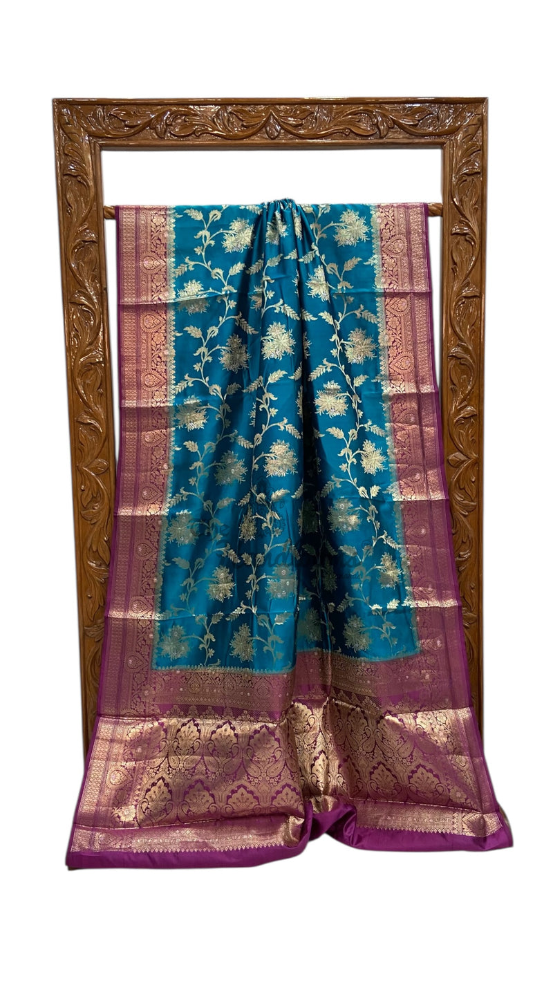 Pure Dupion Silk Banarasi Saree - The Handlooms