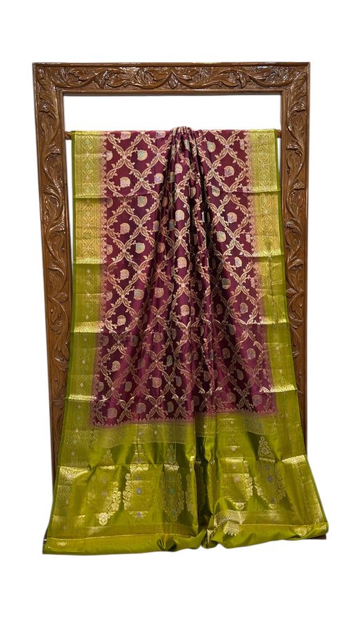 Pure Dupion Silk Banarasi Saree - The Handlooms