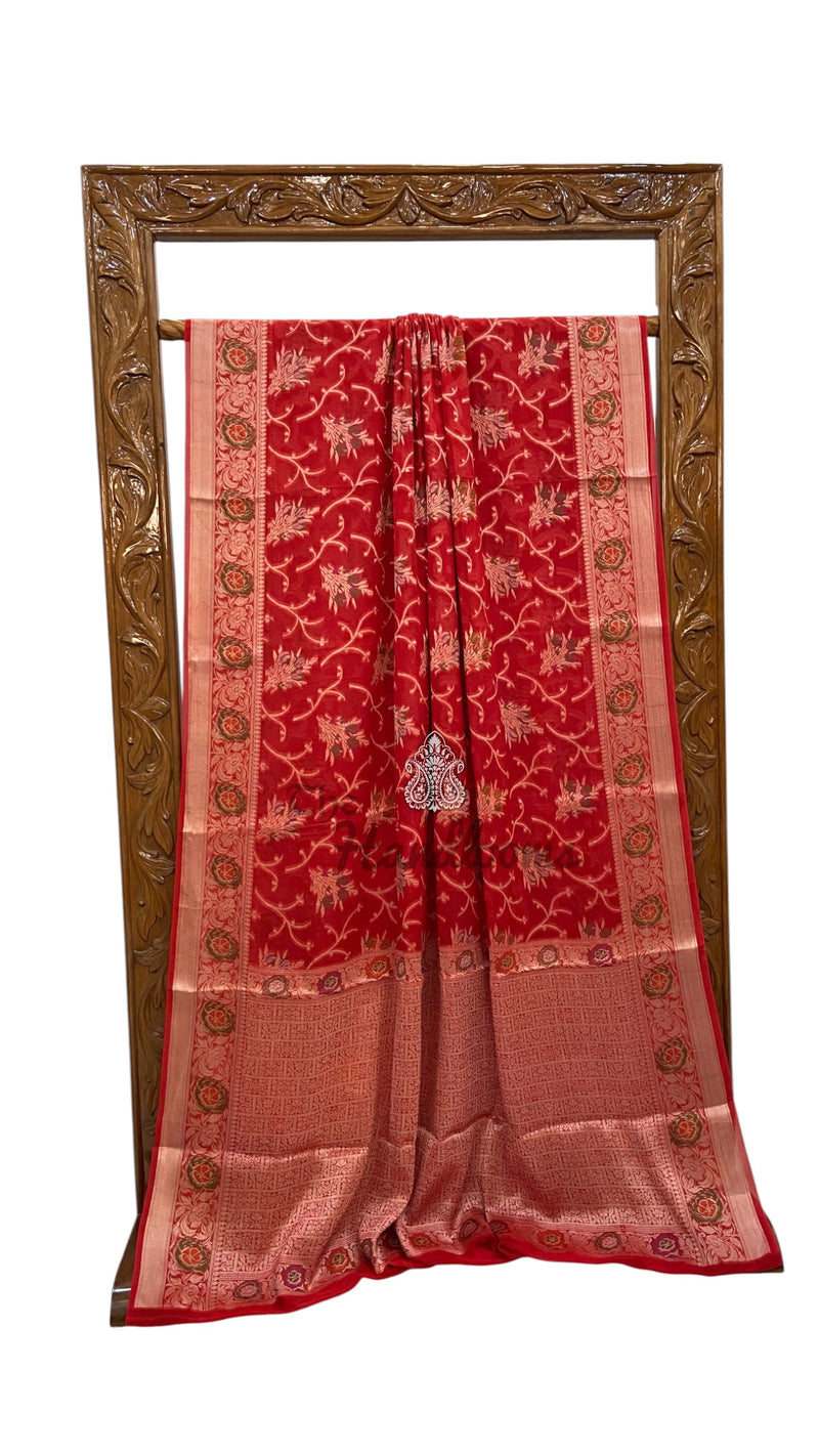Pure Chiffon Khaddi Banarasi Saree
