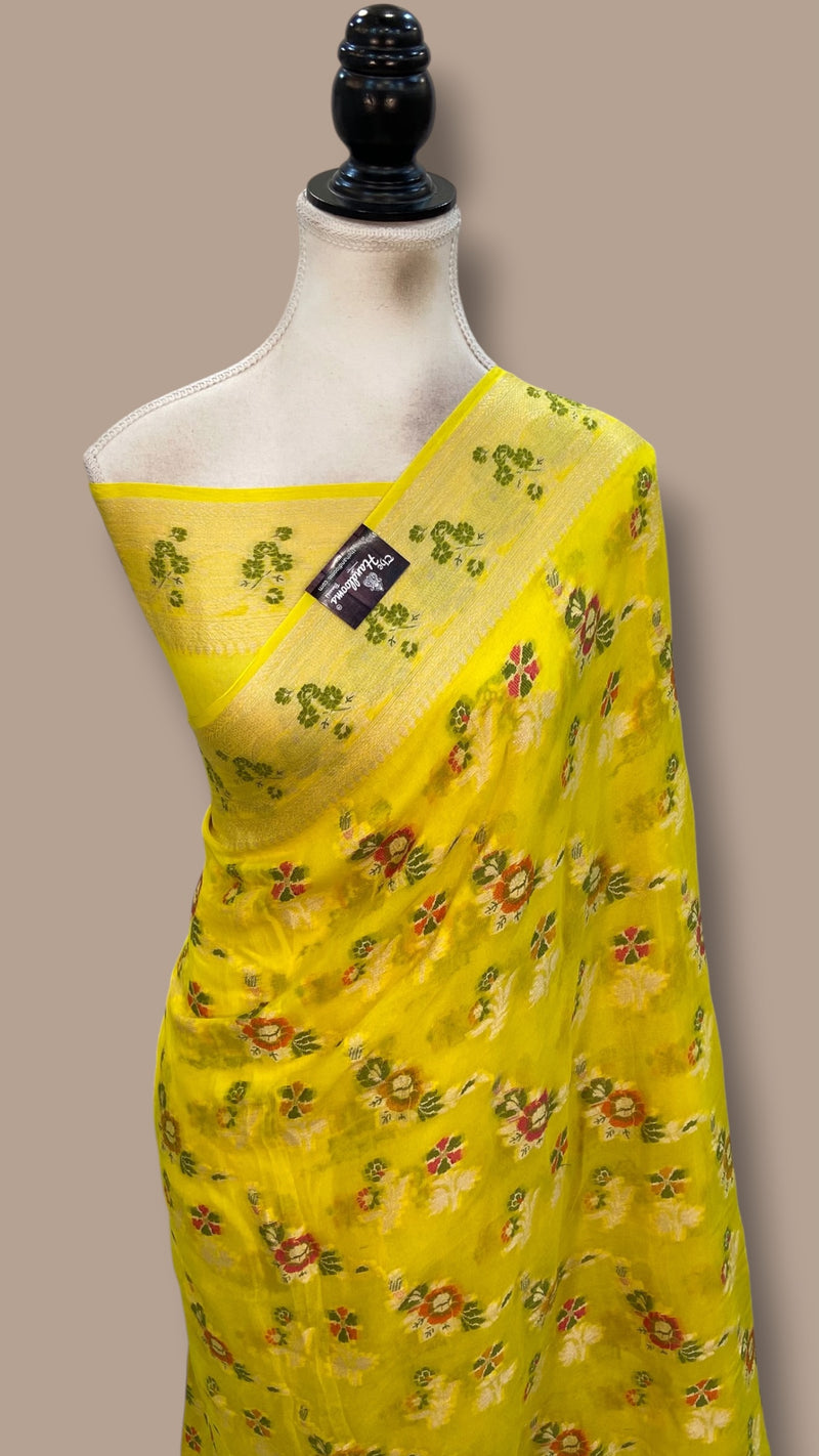 Pure Chiffon Khaddi Banarasi Saree