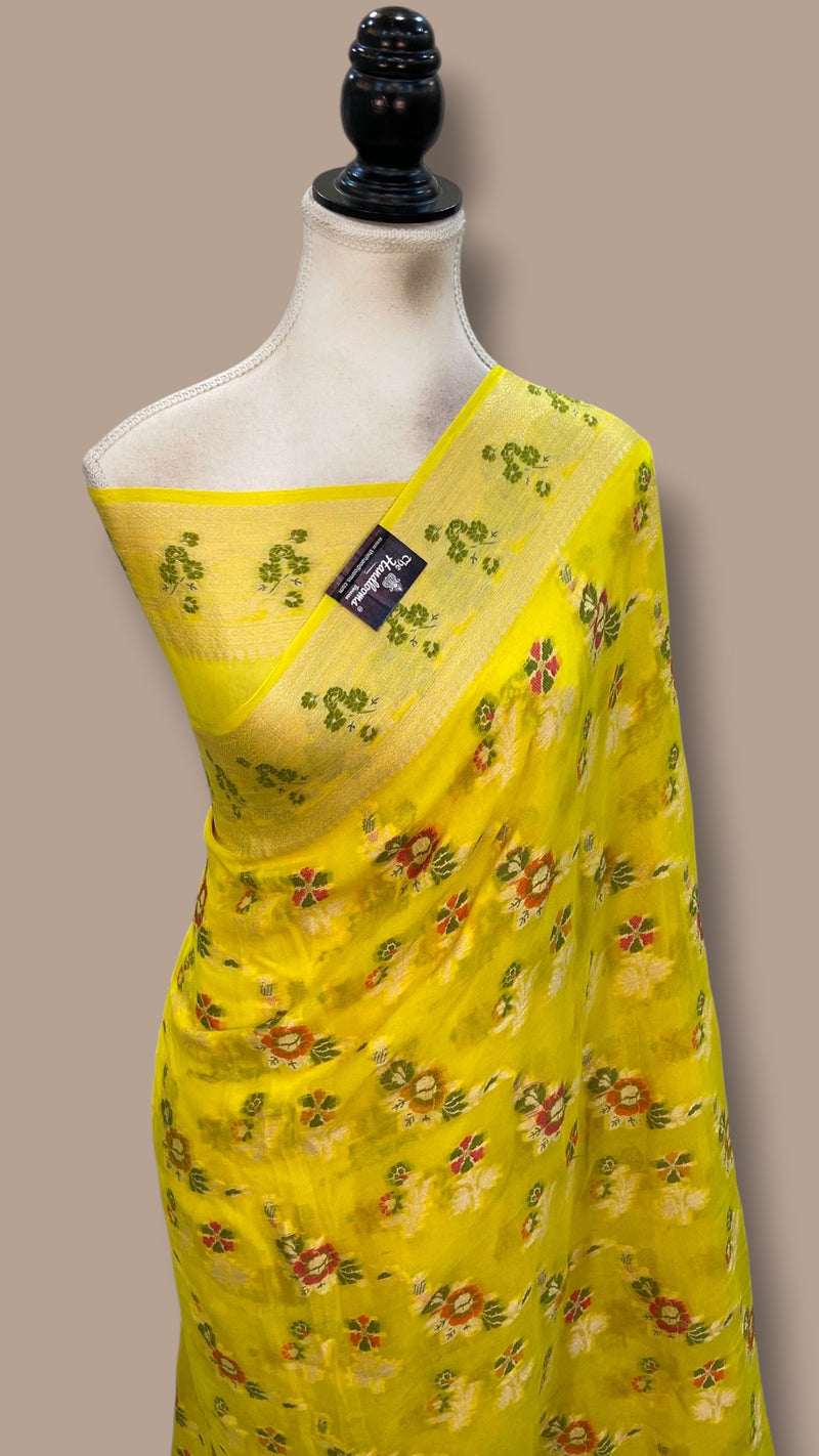 Pure Chiffon Khaddi Banarasi Saree