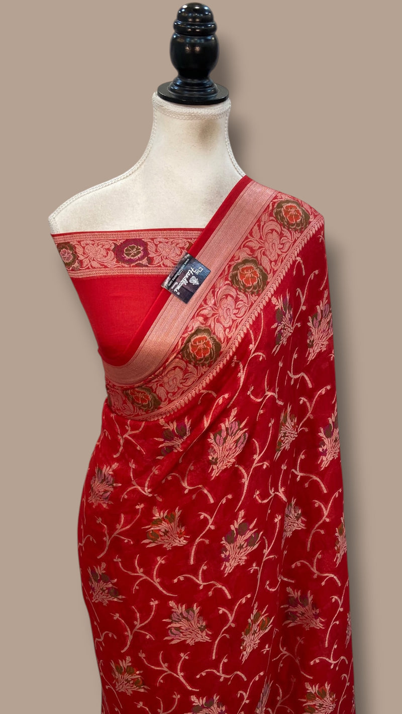 Pure Chiffon Khaddi Banarasi Saree