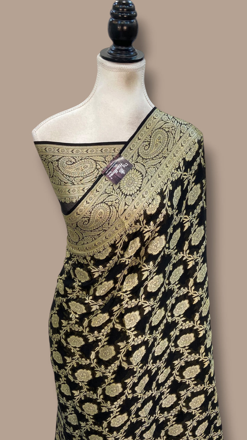 Pure Chiffon Khaddi Banarasi Saree