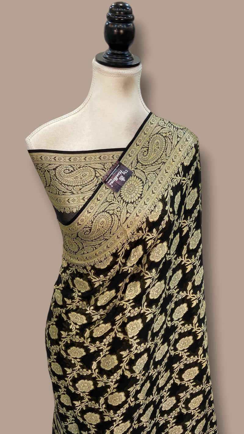 Pure Chiffon Khaddi Banarasi Saree