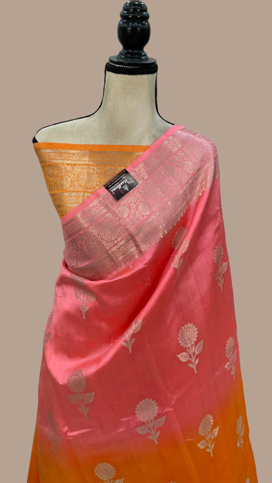 Pure Mango Silk Banarasi Handloom Saree