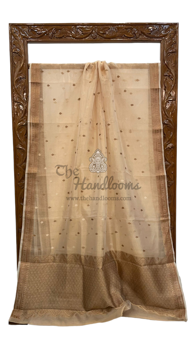 Pure Kora Tissue Handloom Banarasi Saree - The Handlooms