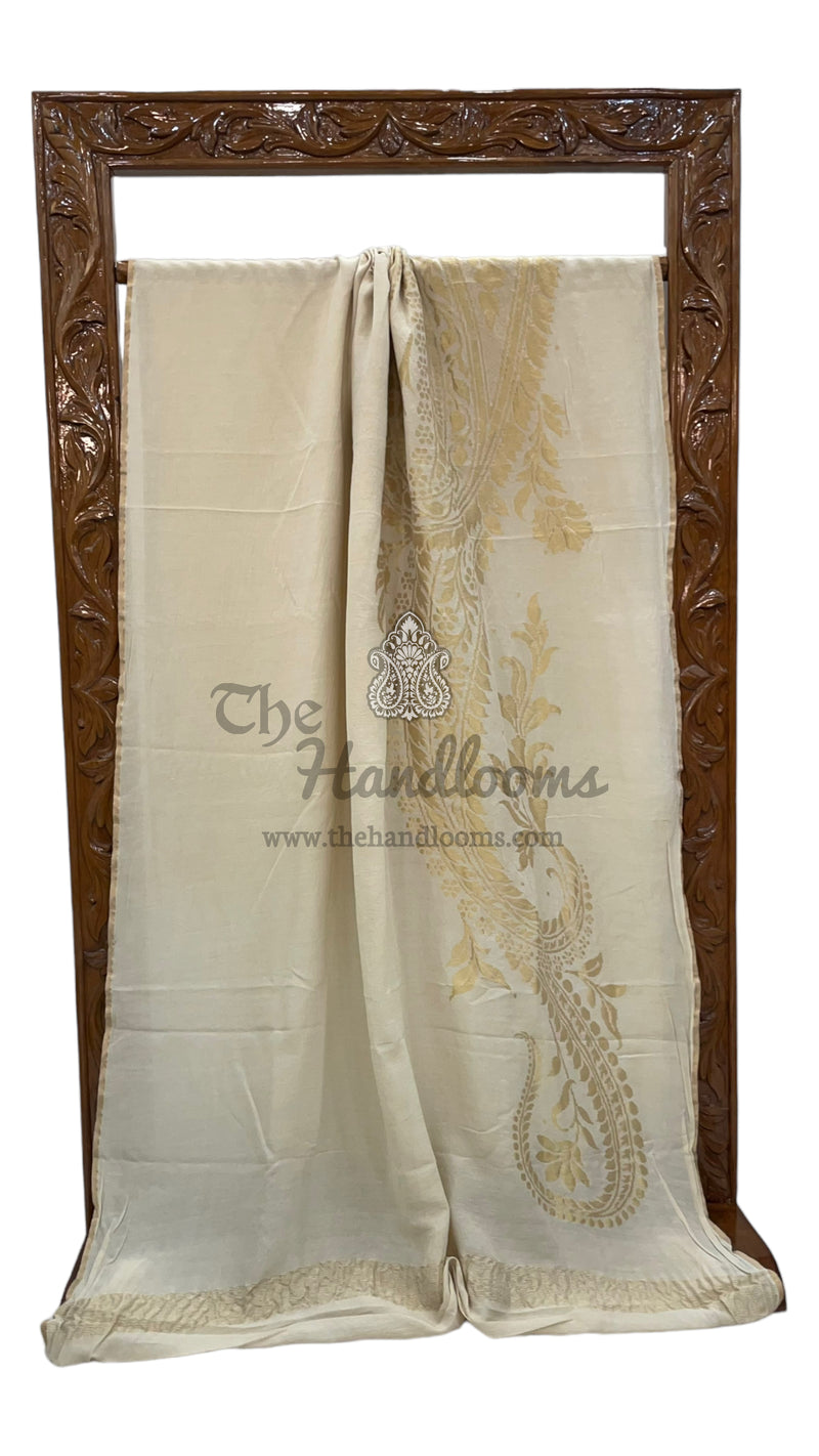 Moonga Georgette Handloom Banarasi Saree - The Handlooms