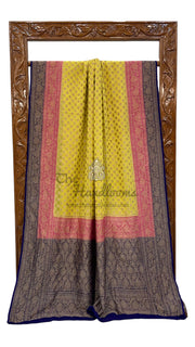 Pure Khaddi Georgette Banarasi Saree -  Antique zari - The Handlooms
