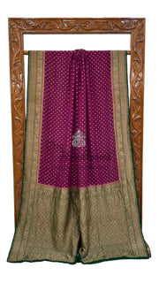 Pure Khaddi Georgette Banarasi Saree -  Antique zari - The Handlooms
