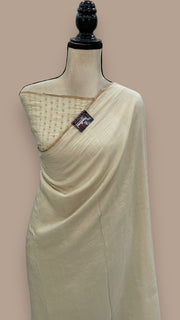 Moonga Georgette Handloom Banarasi Saree - The Handlooms