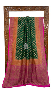 Pure Khaddi Georgette Banarasi Saree -  Antique zari - The Handlooms