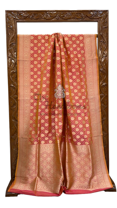 Pure Katan Silk Banarasi Handloom Saree - All over Jaal work