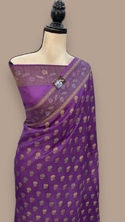 Pure Butter Crepe Banarasi Saree - The Handlooms