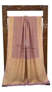Pure Khaddi Georgette Banarasi Saree -  Gold zari - The Handlooms