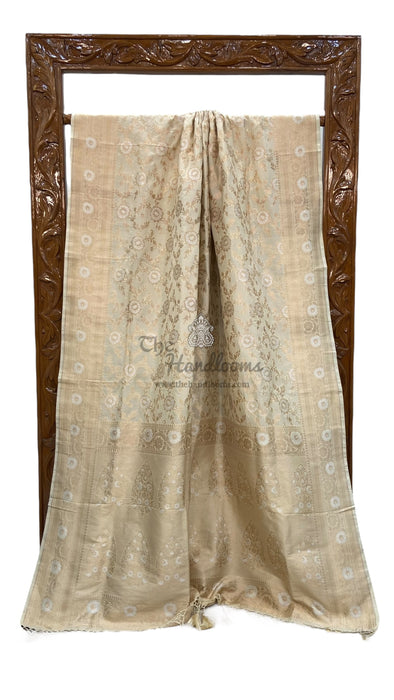 Pure Katan Silk Banarasi Handloom Saree - All over Sona Roopa Jaal work