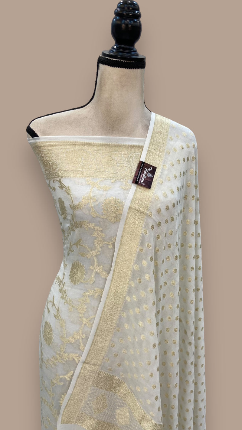 Khaddi Georgette Banarasi Dress material - The Handlooms