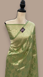 Pure Katan Silk Banarasi Handloom Saree - All Over Jaal Work - The Handlooms
