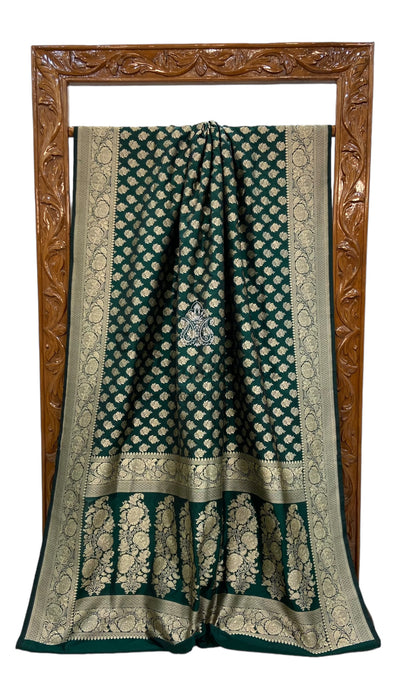 Pure Katan Silk Banarasi Handloom Saree - All Over Jaal Work