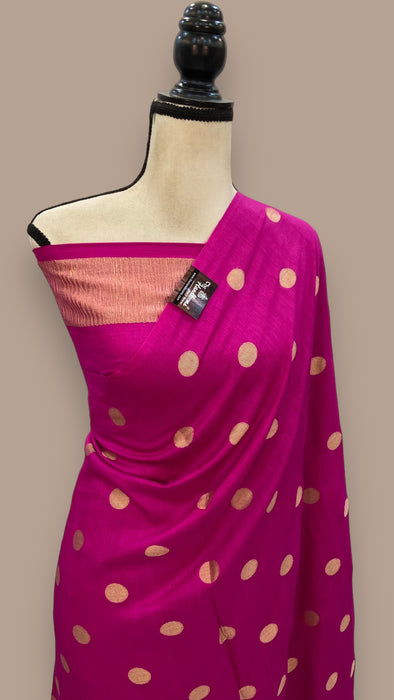 Moonga Georgette Handloom Banarasi Saree