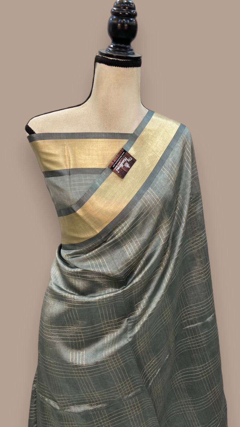 Pure Mango Silk Banarasi Handloom Saree - The Handlooms