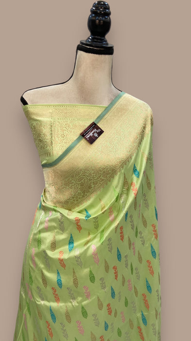 Ektara Pure Katan Silk Banarasi Handloom Saree - All over kadiyal Jaal work