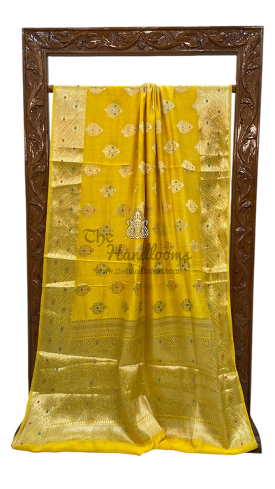 Pure Chiniya Silk Handloom Banarasi Saree