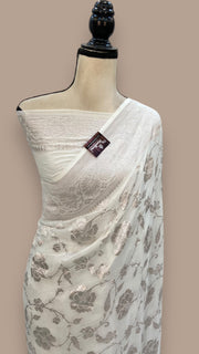 Khaddi Georgette Handloom Banarasi Saree - The Handlooms