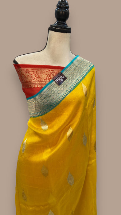 Pure Kora Handloom Banarasi Saree