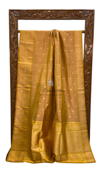 Pure Katan Silk Banarasi Handloom Saree - All over Kadua motifs