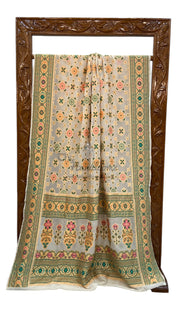 Pure Georgette Banarasi Handloom Saree - with meenakari work Gold Zari - The Handlooms