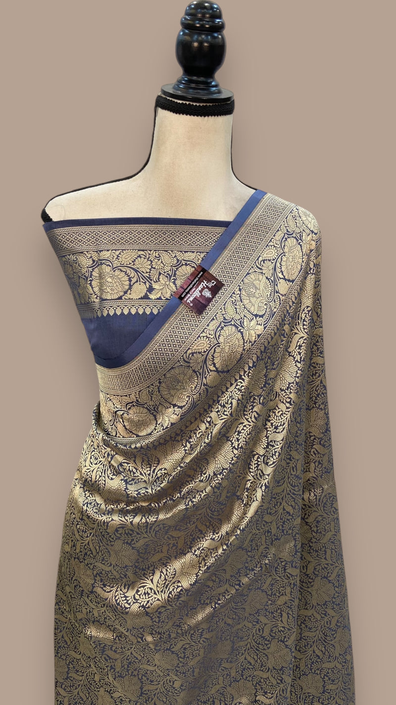 Pure Katan Silk Banarasi Handloom Saree - Tanchui Brocade - The Handlooms