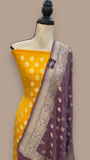 Khaddi Georgette Banarasi Dress material - The Handlooms