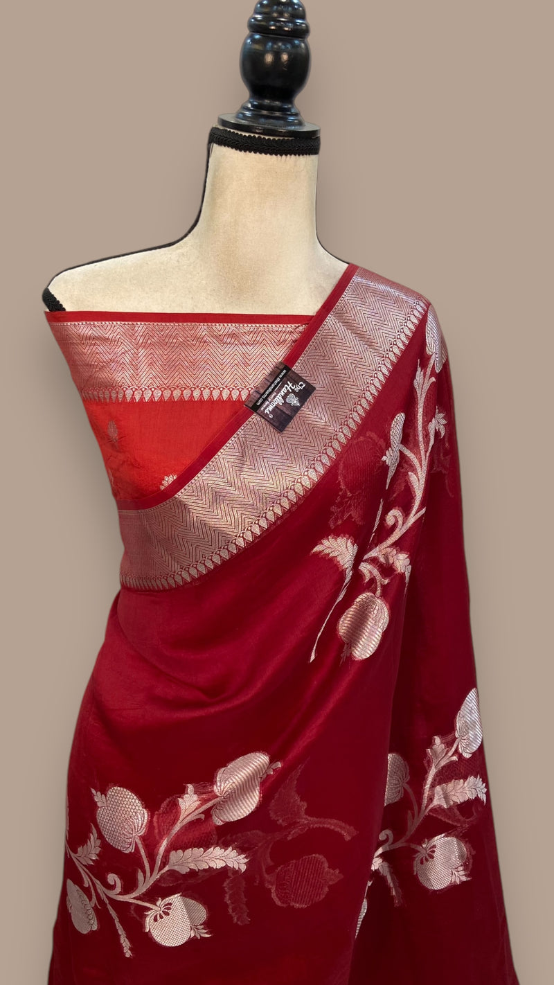 Pure Kora Handloom Banarasi Saree - The Handlooms