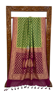 Pure Khaddi Georgette Banarasi Saree -  Gold zari - The Handlooms
