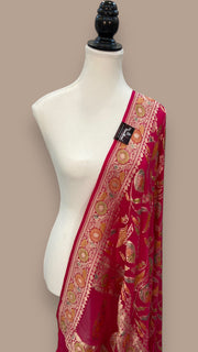 Khaddi Georgette Handloom Banarasi Dupatta - The Handlooms