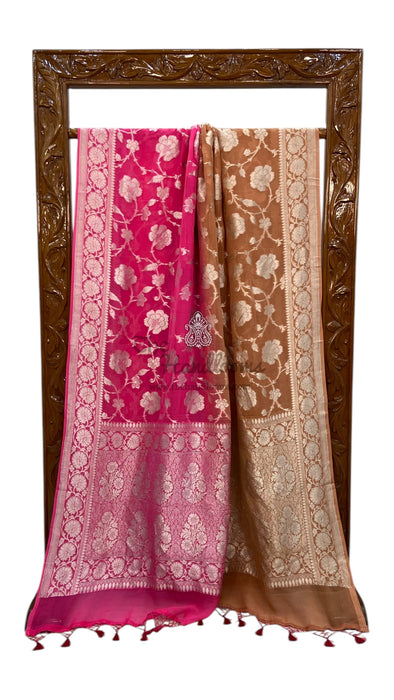 Khaddi Georgette Handloom Banarasi Saree