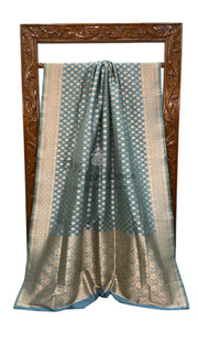 Pure Katan Silk Banarasi Handloom Saree - All over jaal work - The Handlooms