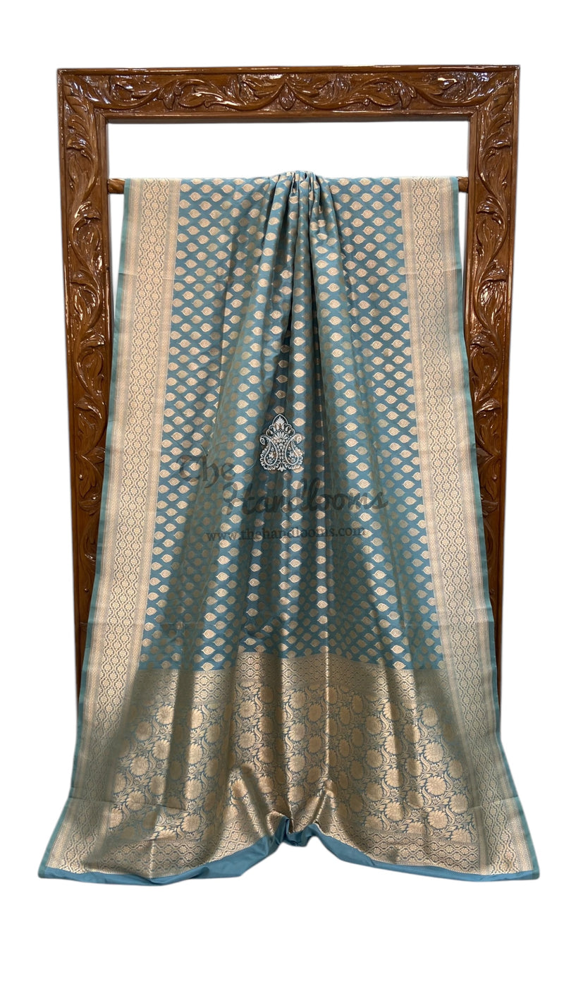 Pure Katan Silk Banarasi Handloom Saree - All over jaal work - The Handlooms