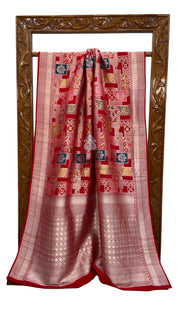 Tussar Georgette Handloom Banarasi Saree - Paithani Border - The Handlooms