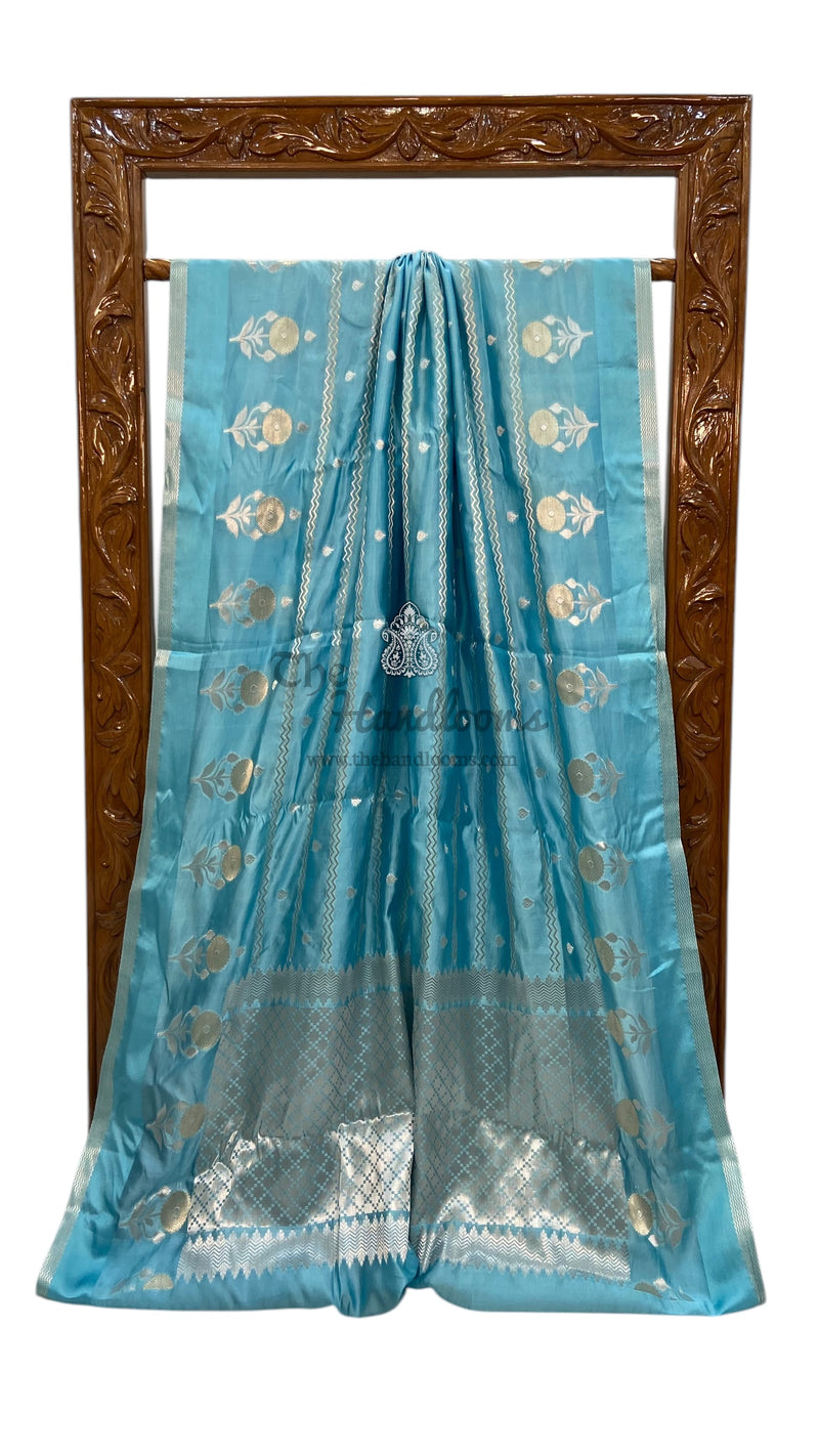 Pure Mango Silk Banarasi Handloom Saree - The Handlooms